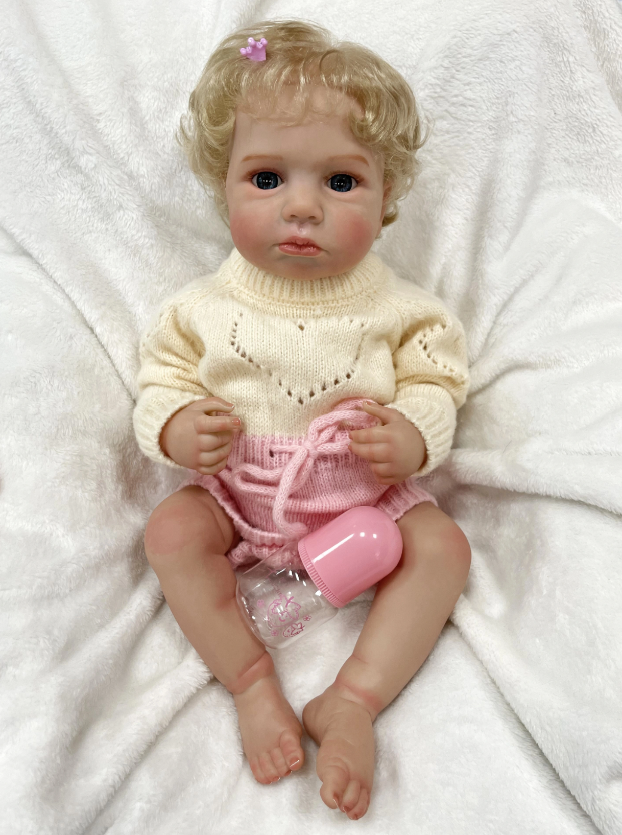 August – 50 cm-es mosható szilikon újjászületett baba, valósághű újszülött kisgyermek